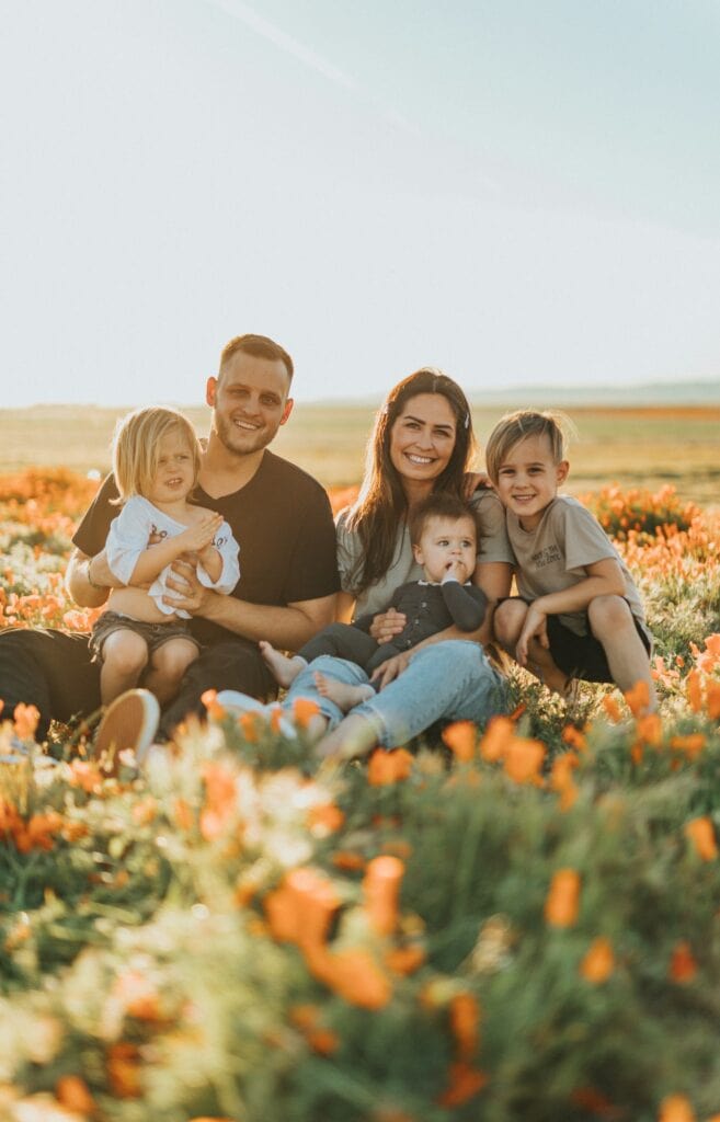 foto einer glücklichen familie